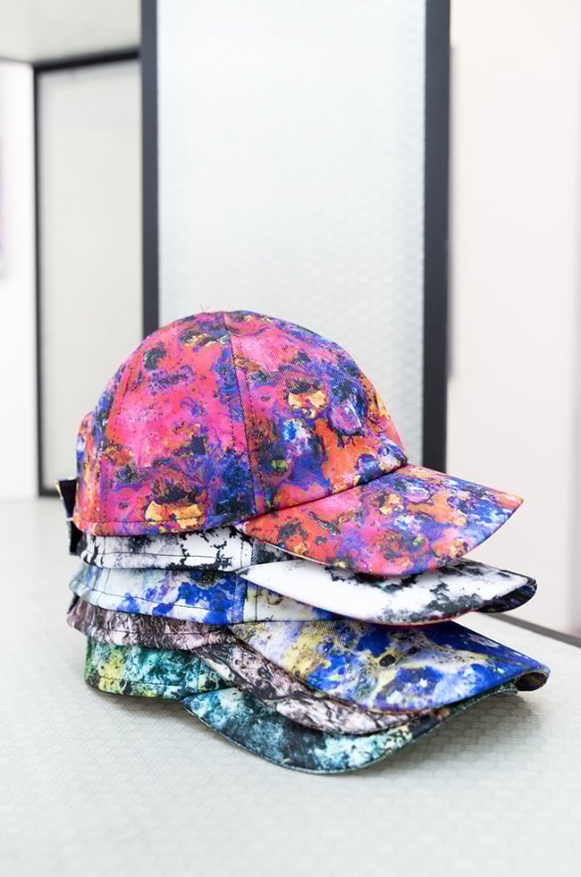 Living in a painting, pink hat