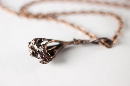 Image of Yarrow Sprig Copper Necklace #4