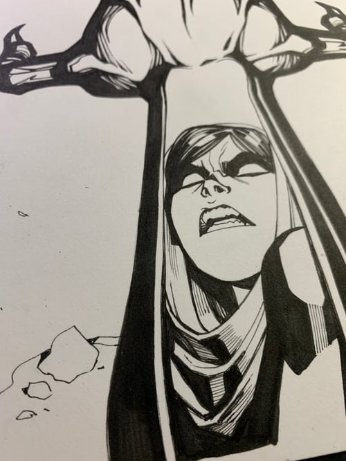 Image of TEEN TITANS: ENDLESS WINTER SPECIAL COVER original art