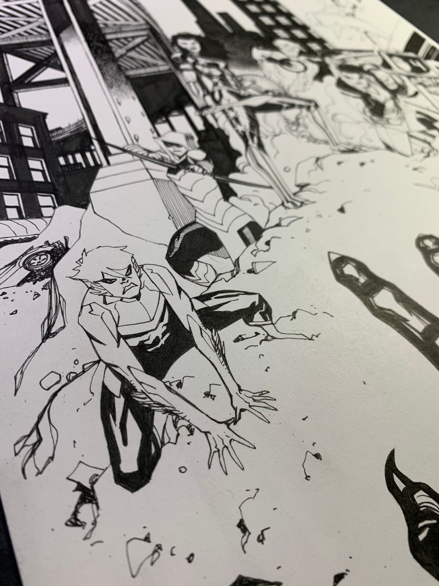 Image of TEEN TITANS: ENDLESS WINTER SPECIAL COVER original art