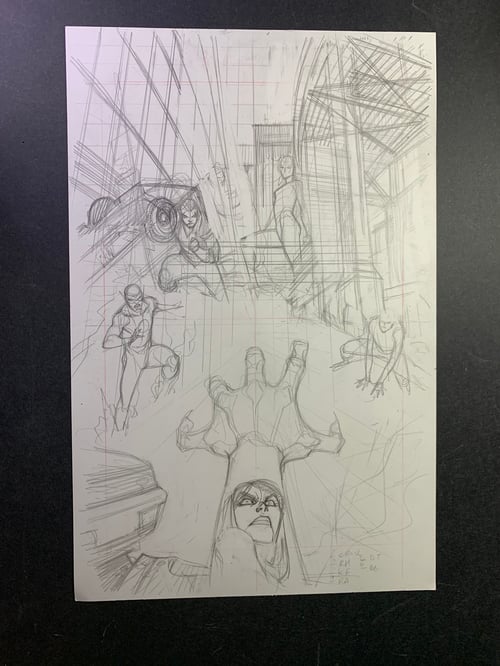 Image of TEEN TITANS: ENDLESS WINTER SPECIAL COVER original art