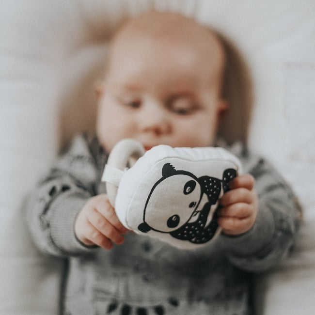 Wee Gallery Organic Cotton Panda Teething Ring