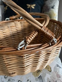 Image 4 of Vintage Wicker Basket with handles  