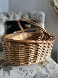 Image 2 of Vintage Wicker Basket with handles  
