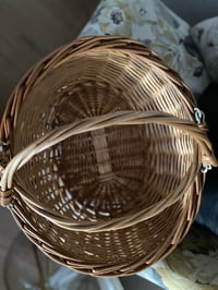 Image 3 of Vintage Wicker Basket with handles  