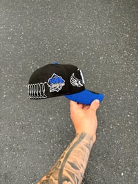 Image 4 of  TRI TONE BLACK BLUE NEW YORK YANKEES CUSTOM FITTED CAP