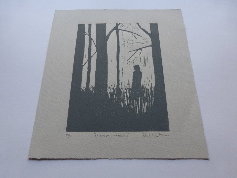 Untitled (Forest) - Linoprint by Paul Watson