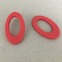 Image 2 of coral pink hoops