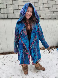 Image 1 of Funkadelic Fringe Coat Blue