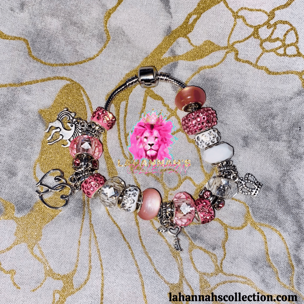 Image of Pink Pandora Inspired Bracelet 