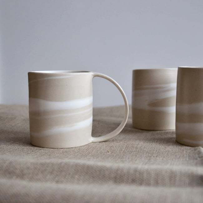 Tasse à café marbrée