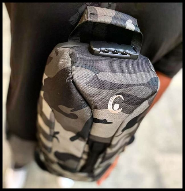 HYBRID SLING™ - Security Bag - Grey Camo - Smell Proof | RFID Blocking