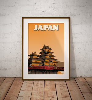 Image of Japan Print | Matsumoto Castle | Vintage Poster | Travel Poster | Gift