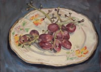 Image 1 of On Vintage China, still life oil painting