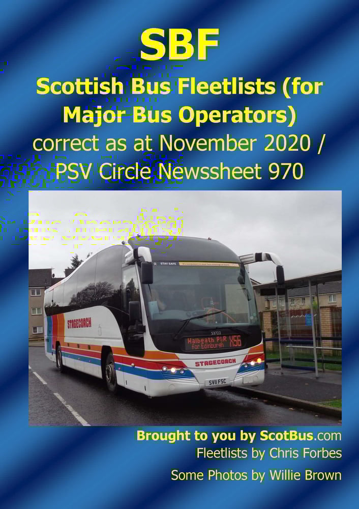 Image of ScotBus November 2020 fleetlist by Chris Forbes PREORDER hard copy w/c 4th Jan / download w/c 21stDe