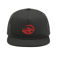  Snapback red on black embroidered  Yurei logo