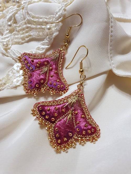 Image of Boucles d'oreilles SHANA fuschia
