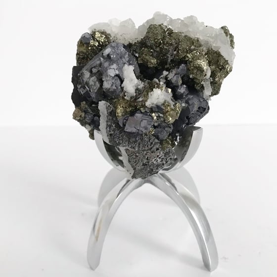 Image of Galena/Quartz/Chalcopryite No.11 + Limited Edition Chrome Claw Stand