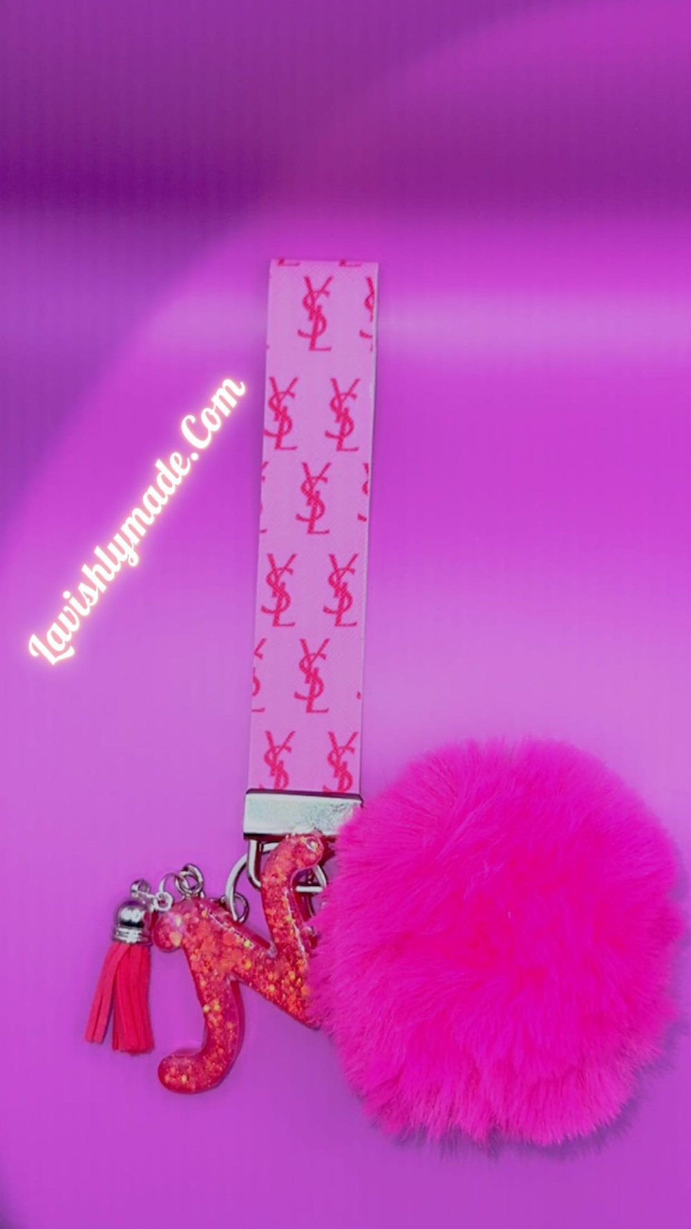 Image of Y$L Hotpink/pink Keychain💕