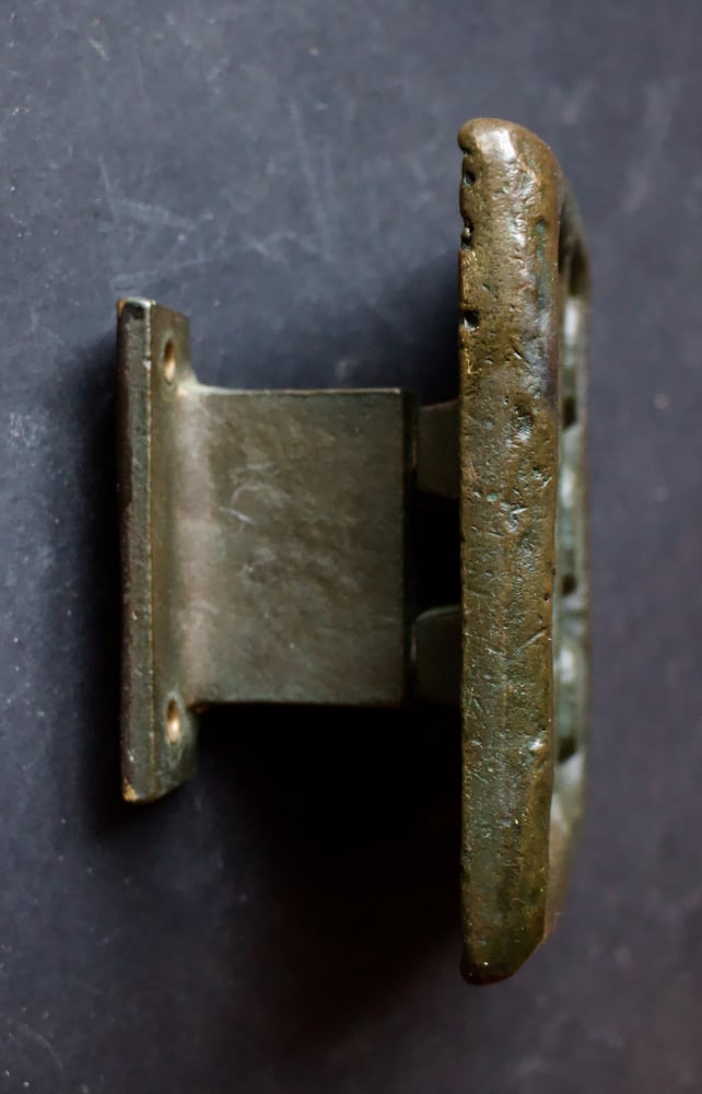 Image of Bronze Door Handle with Modernist Abstract Design