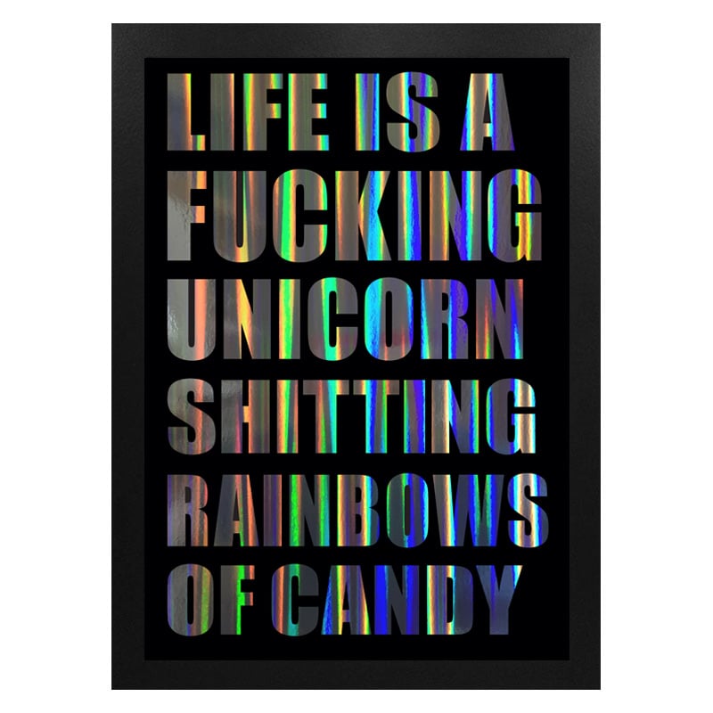 Image of Shitting Unicorn {Various-Silver Holographic/Pop Spots}