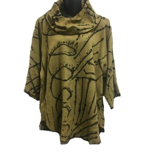 Image of Linen Zena Tunic - African inspired Hand Painted Design