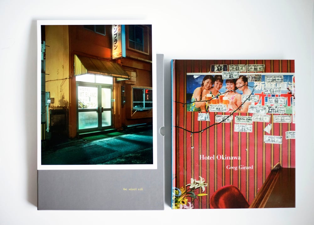 Image of Hotel Okinawa. In hardened slipcase with signed 8x10 inch print ("Mount Blanc Hotel, Okinawa City").