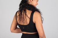 Image 2 of Black Ribbed Bra - WAS £15