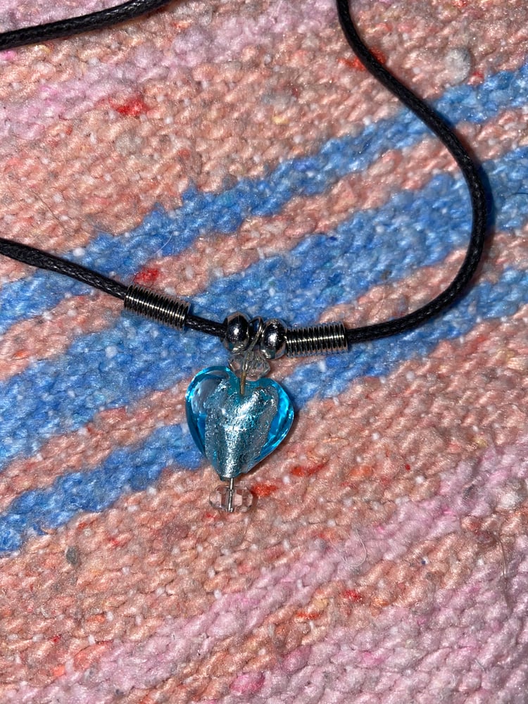 Image of Light blue heart necklace 