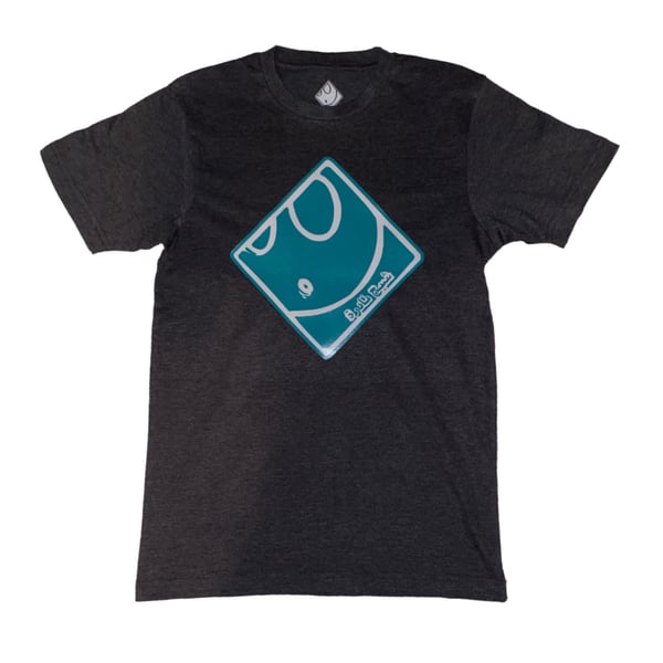 Image of Ghost Tee in Charcoal/White/Teal
