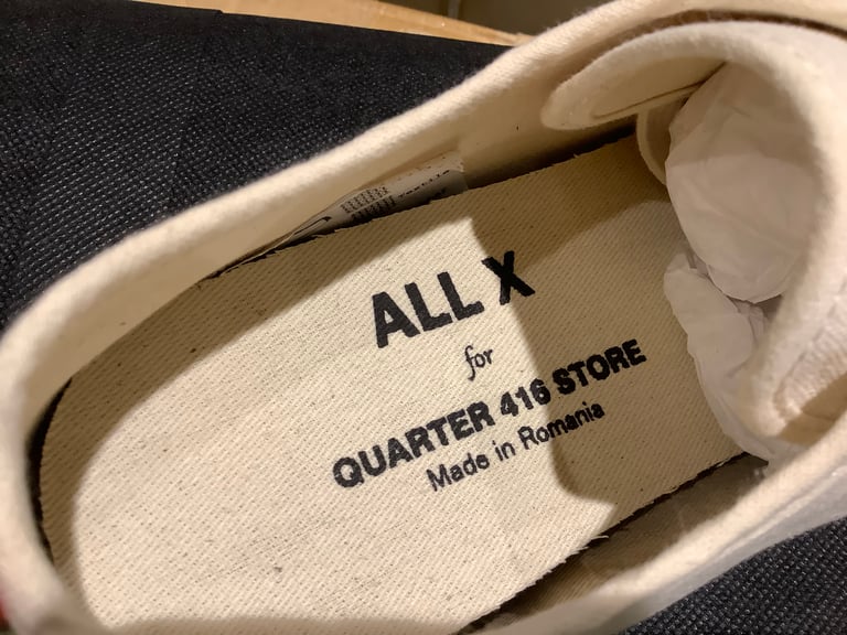 Loneliness stone Sightseeing ALLX x Quarter416 marine hi top sneaker shoes made in Romania | Quarterfootwear Loneliness stone Sightseeing ALLX x Quarter416 marine hi top sneaker shoes made in Romania | Quarterfootwear