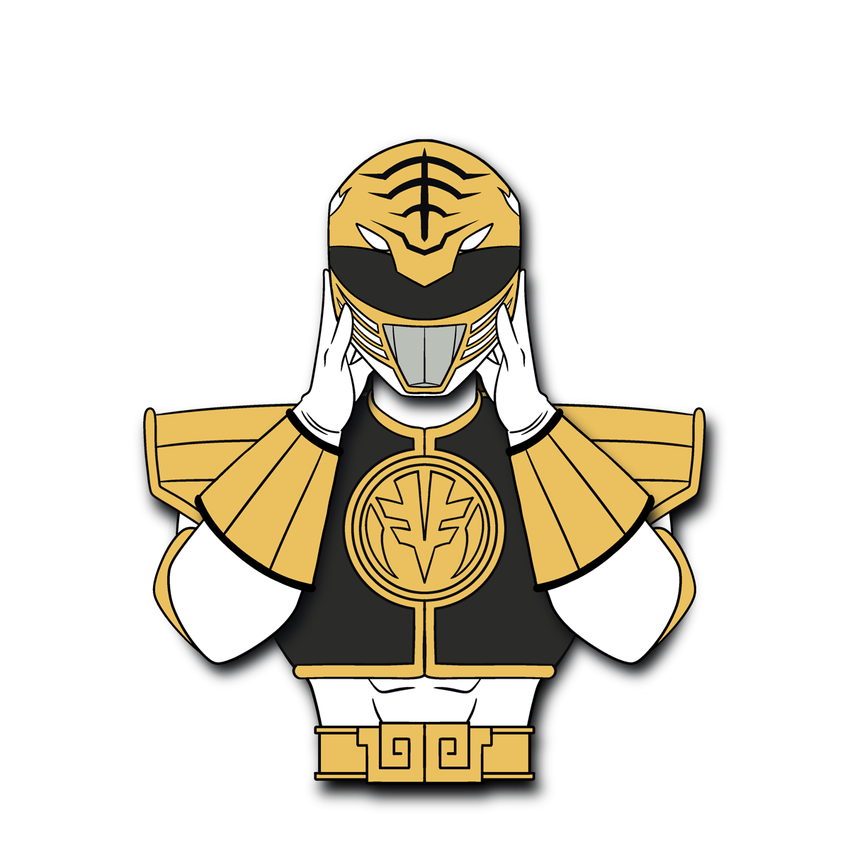 Image of Dairanger/MMPR White Slider Pin