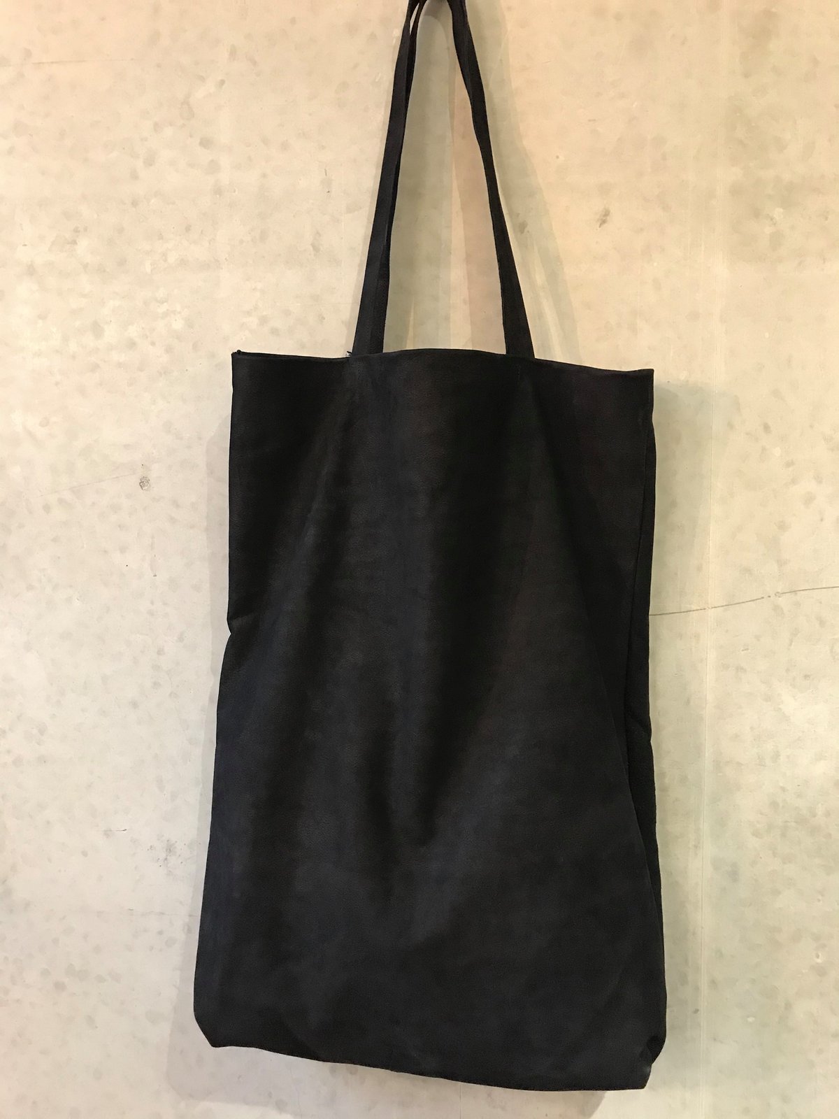 distressed leather tote