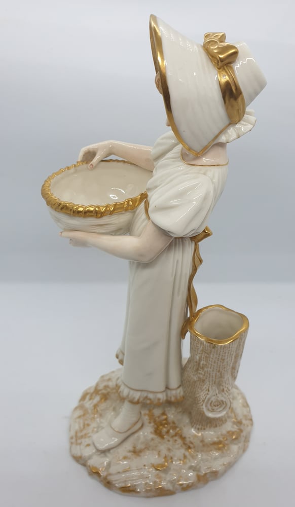 Image of Royal Worcester Pair of Figural Spill Vases by James Hadley