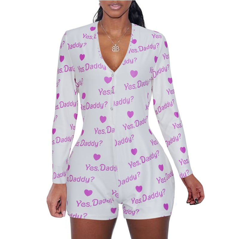 Image of Yes Daddy Onsie - White