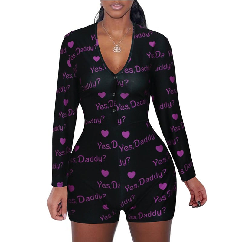 Image of Yes Daddy Onsie - Black