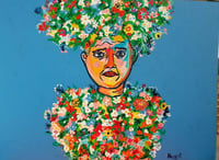 Image 2 of Original artwork Midsommar, May Queen, Danny. Acrylic painting on wood