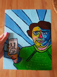 Image 2 of Hi, how are you. Original artwork portrait Daniel Johnston on cotton canvas 