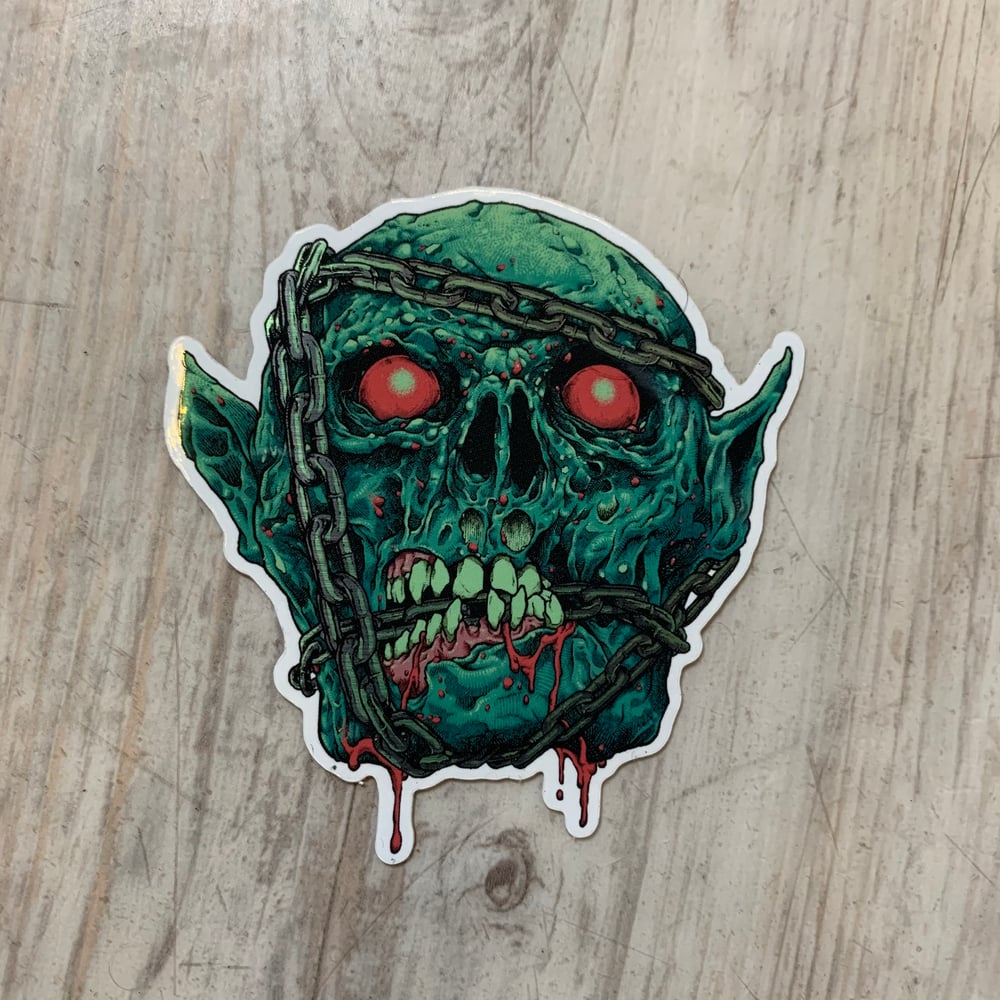 Image of Chainface Brushed Aluminum Sticker
