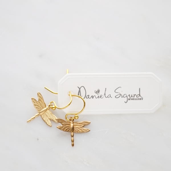 Image of Small dragonfly earrings