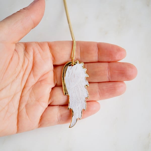 Image of Mother of pearl wing, angel wing pendant