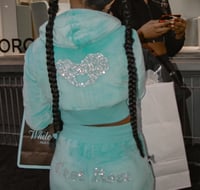 Image 3 of "Icy Blue" Velour Sweatsuit