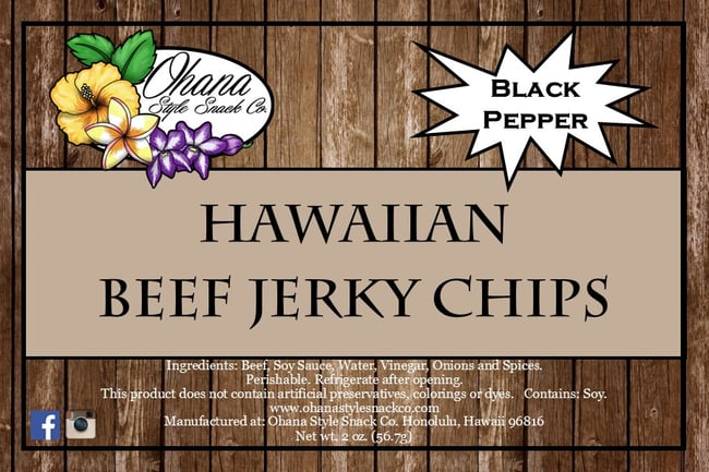 Hawaiian Jerky Chips Black Pepper