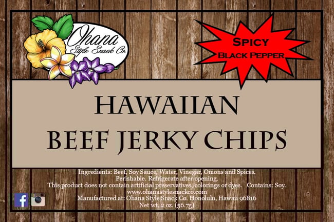 Hawaiian Jerky Chips Spicy Black Pepper
