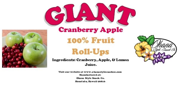 Giant Fruit Roll Ups.