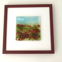 Image 2 of Framed Poppy Field Wall Art