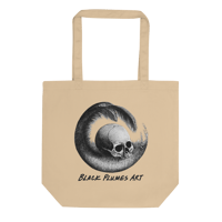 Black Plumes Art - Natural Eco Tote Bag