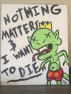 Sad Lizzy//Original canvas painting.