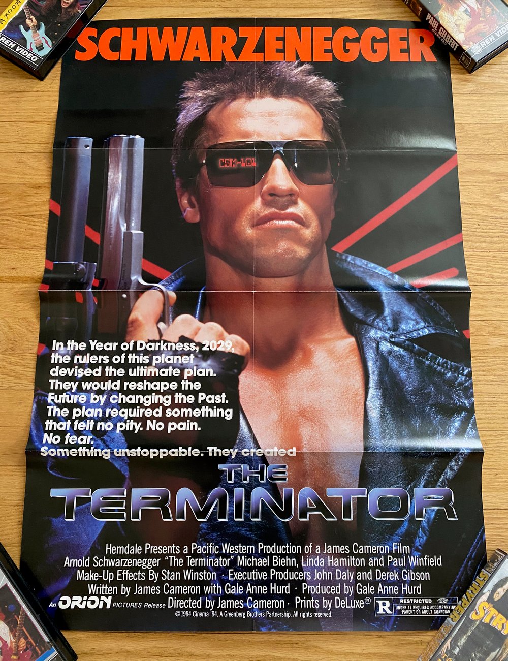 1984 THE TERMINATOR Original U.S. One Sheet Movie Poster