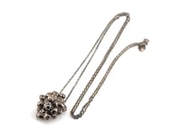 Image 1 of Gunmetal Caviar Pendant Necklace